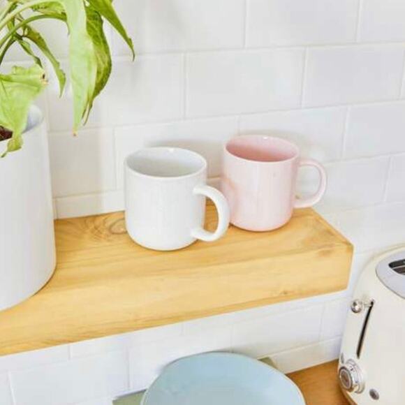 Xo, Sienna Speckled Mugs Set of 2 White and Pink - Picture 2 of 6